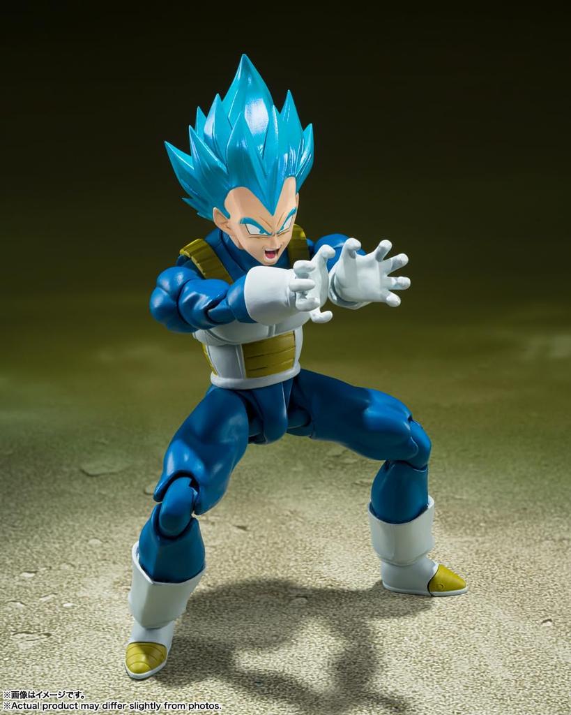 TAMASHII NATIONS S.H.Figuarts Dragon Ball Super Super Saiyan God Super Saiyan Vegeta - Unwavering Saiyan Pride - Approximately 135mm PVC & A