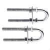 2Pcs Marine Boat Stern Bow Eye Tie Down U Bolts Ski Towing Devices Stainless Steel for Outside Yacht