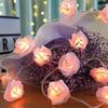 LED Rose Flower String Lights For Indoor Outdoor DIY Lights Decorations Wedding Garden Party LED Rose Lamp Fairy String Lights
