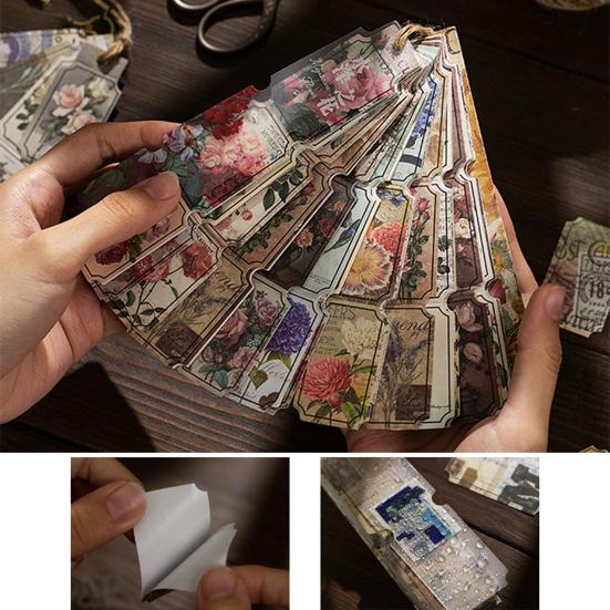 40 шт. DIY виниловые наклейки легко наклеиваются, отличные самоклеящиеся винтажные ботанические дневниковые заметки, канцелярские наклейки, материал для наклейки