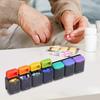 Weekly Pill Organizer with Magnet 7-Day 1 Time Daily Reminder Medicine Dispenser Portable Pill Container Holder Large Capacity Medicine Box