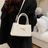 Bow Underarm Bag Women's 2025 Summer New Simple Foreign Style Small Square Bag High Texture Shoulder Messenger Bag