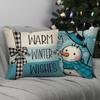 Merry Christmas Decoration Pillowcase Soft and Comfortable Snowman Pillow Cover Sofa Cushion Suite Home Decoration Gift