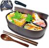 Big Swamp Wappa Bento Bentwood Lunch Suitable for Men and Single Tier Box, Box, Women,
