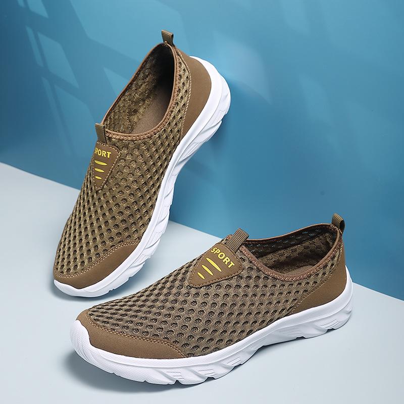 2025 Men Casual Shoes Breathable Slip On Male Casual Sneakers Anti-slip Men's Flats Outdoor Walking Shoes Size 39-46