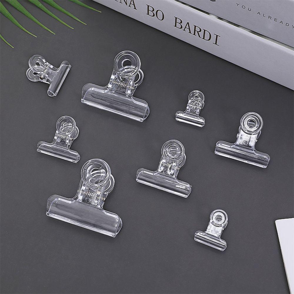 Acrylic Simple Transparent Food Storage Clip Dovetail Clamp Long Tail Clip Memo Folder