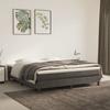 3120785 vidaXL Spring Bed Base Dark Grey 180x200 Cm Velvet