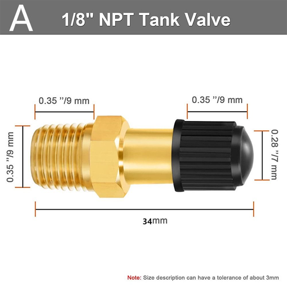 1/4 NPT 1/8 NPT M10 Air Compressor Tanks Fill Valve Brass Automobile Tire Valve Core
