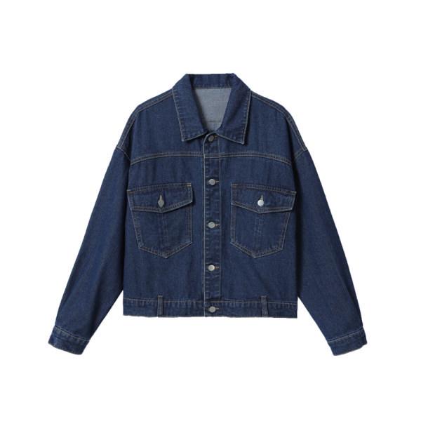 2024 Женская джинсовая куртка свободного кроя — весна и осень в стиле Гонконга