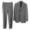 Wool Striped Pattern Suit Setup 46R Gray Men's Used