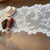 Vintage Lace Table Runner Hollow Flower Pattern Reusable Table Flag for Banquets Weddings Christmas Dinner Table Accessory