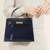 Genuine Leather Women's High-End Kelly Handbag - Large Capacity, Autumn/Winter Hot-Selling Mommy Bag, Korean Niche.