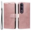 For Vivo V50 Lite 5G Leather Wallet Case with Strap Solid Color Phone Stand Cover