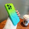 Magnetic For iPhone 15 ProMax Case[Compatible with MagSafe]Cute Gradient Color Case TPU Shockproof Lens for iPhone 14 13 12 Case