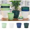 Thickened Flower Pot With Tray Plant Container Colorful Vase  Plants