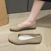 Корейская версия повседневной ретро-моды, женские туфли на плоской подошве, модные туфли-дутики из мягкой кожи с маленьким квадратным носком, которые можно носить двумя способами