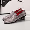 Fashion Men's Casual Shoes Mens Comfortable Driving Loafers Light Moccasins Men Fashion Sequins Bling Party Wedding Flats EU Sizes 38-48