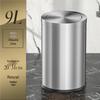 Stainless Steel Swing Lid Trash Can for Home and Kitchen, Light Luxury Design for Bathroom and Living Room.