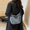 Denim Bag Retro Simple Harbour Style Canvas Shoulder Bag Casual Student Crossbody Bag