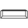 VidaXL Coffee Table Black with Black Glass 120x50x35 Cm