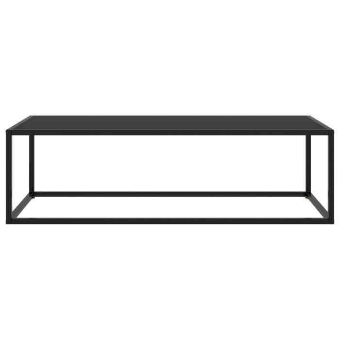VidaXL Coffee Table Black with Black Glass 120x50x35 Cm