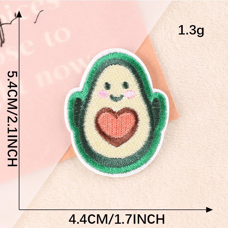 Embroidery Label Cartoon Fruit Clothing Accessories Accessories Adhesive DIY Patch Sticker Badge Cloth Label Cloth Sticker