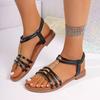 New Retro Sandals Soft Sole Simple and Fashionable Empty Elastic Foot Cover Women's Sandals