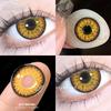 Eyeshare Colored Contact Lenses Cosplay Anime Character Eye Makeup Lenses Red Halloween Carnival Night Contact Lenses Purple Beauty Soft Lenses 1 Pair
