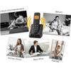 Bisofice Expandable Cordless Phone with 1.8inch LCD 3 Lines Display Support 5 Handsets Connection