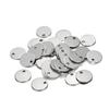 10-50pcs/lot 6-30mm Stainless Steel Round One Hole Charms Pendants Dog Tag For DIY Jewelry Making Findings Bracelet Supplies