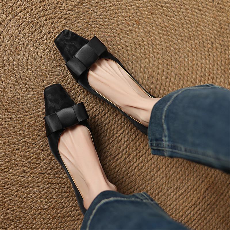 Fashion New Spring/summer Square Toe Genuine Leather Shoes for Women Fashion Leopard Print Women Pumps Women Shoes Chunky Heels Loafers