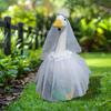 Yousheng White Wedding Porch Goose Clothes Easy To Wear Festival Goose Attire Garden Decor Porch Goose Outfit