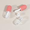 1/2/5Pcs 4.5Ml Lip Glaze Empty Tube Mini Small Capsule Circular Bottle Frosted Rubber Transparent Plastic Lipstick Empty Tube