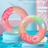 Ins New Lucky Rainbow Swimming Ring Thickened PVC Adult Swimming Ring Printed Children's Swimming Ring Armpit Ring