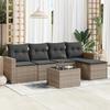 VidaXL Garden Lounge Set 6 Pcs with Grey Cushions Wicker 3218890