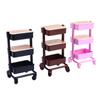 1:12 Dollhouse Trolley Dining Cart W/Wheel Storage Shelf Furniture Decor Toy