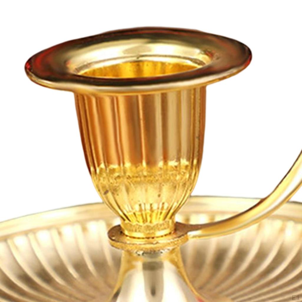 Retro Candle Holder Candlestick Decorative Stand with Base for Holiday Party Decoration