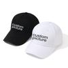 Customization Logo Text Pattern Printed Baseball Caps for Women Man Personalized Hats Casual Hip Hop Cap Black/White/Navy Blue
