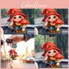 Acrylic Little Car Red Riding Mushroom Girl Keychain Pendant Vehicle Interior