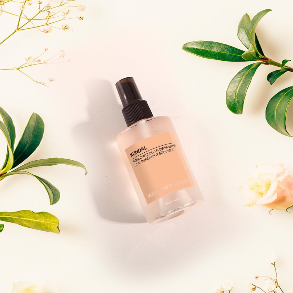 KUNDAL Pure Body Mist 2-piece Set Wedding Bouquet 128ml, Korean Cosmetics with Good Fragrance