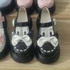 2023 Cute Lolita Soft Girl Bow Mary Jane Shoes - Women's Thick-Soled Leather JK Style