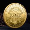 Американские памятные монеты с тиснением Статуи Свободы 1875 года, покрытые золотом