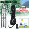 48/60V Solar Water Pump Deep Well Pump High Lift DC Screw Submersible Pump Irrigation Garden Home Agricultural 60m 200W