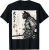 Samurai Cat Japanese Art Anime Gifts Men Women Kid Graphic Unisex T-Shirt