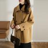New Wool Coat for Women's Double-breasted Small Temperament Versatile Autumn and Winter Black Wool Coat