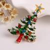 Rhinestone Christmas Tree Exquisite Girls Brooch Pin Christmas Gift Fashion Accessories Jewelry