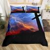 Thunder and Lightning Duvet Cover Set Cloud Natural Disaster Landscape Bedding Set for Kid Teen Adult Polyester Comforter Cover