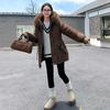 Women's Cotton-padded Parka Cotton-padded Coat Medium and Long Hooded Jacket Winter Warm Lamb Wool