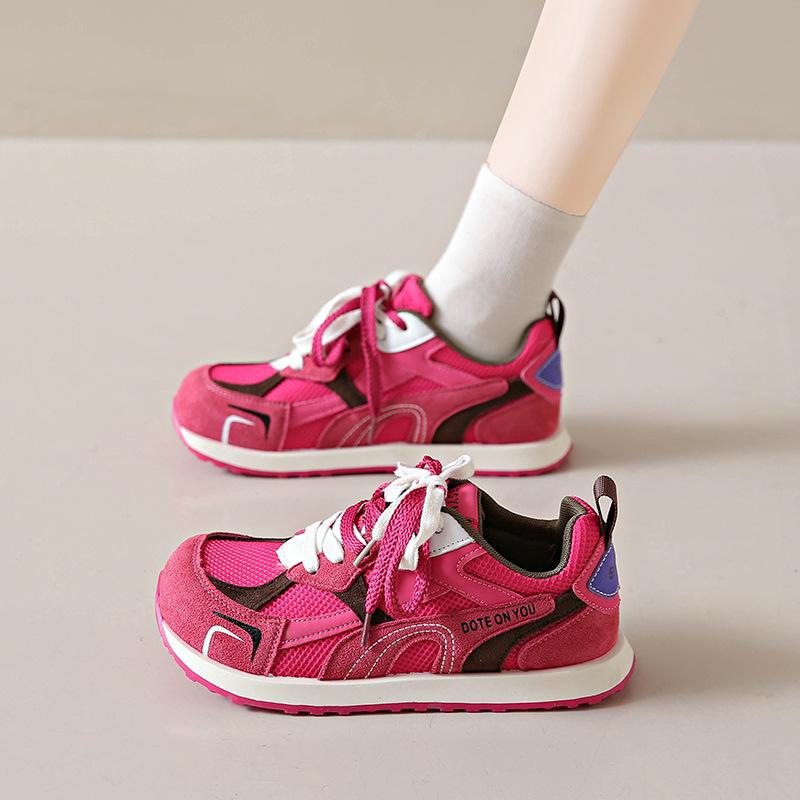 Versatile Summer Thin Forrest Gump Training Shoes Women's Thick-soled Breathable Mesh 2025 New Mesh Shoes Sports and Leisure Shoes