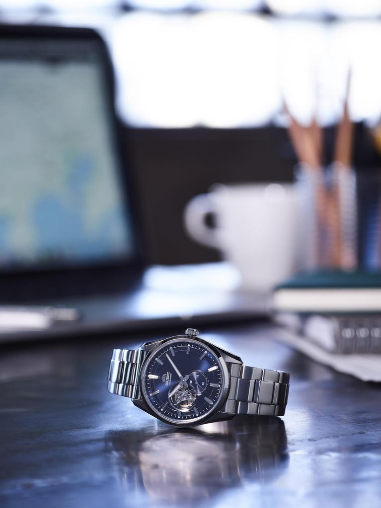 ORIENT Automatic Watch Contemporary Mechanical Automatic Domestic Manufacturer Warranty Open Heart Navy [ORIENT] Semi-skeleton RN-AR0002L Men's